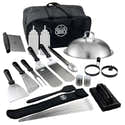 Set Moule Carré 20 Cm + Grille Inox Pour Air Fryer XL/XXL - Antiadhésif Sans PFAS, Résiste Jusqu’à 230°C - Pour Gâteaux, Légumes, Viandes - 14