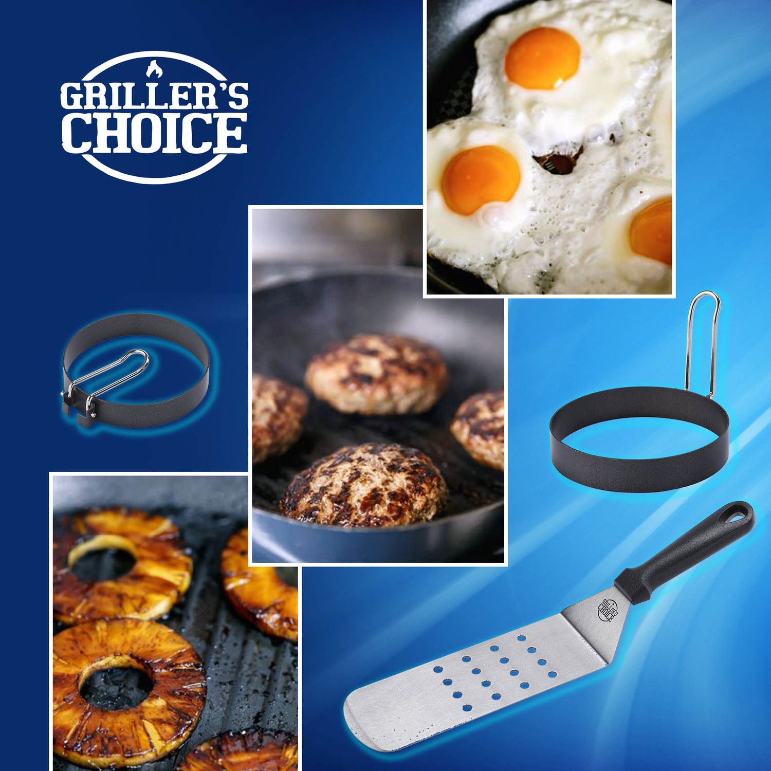 Cast Iron Flat Top Griddle Set and Griddle Accessories